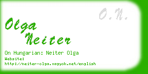 olga neiter business card
